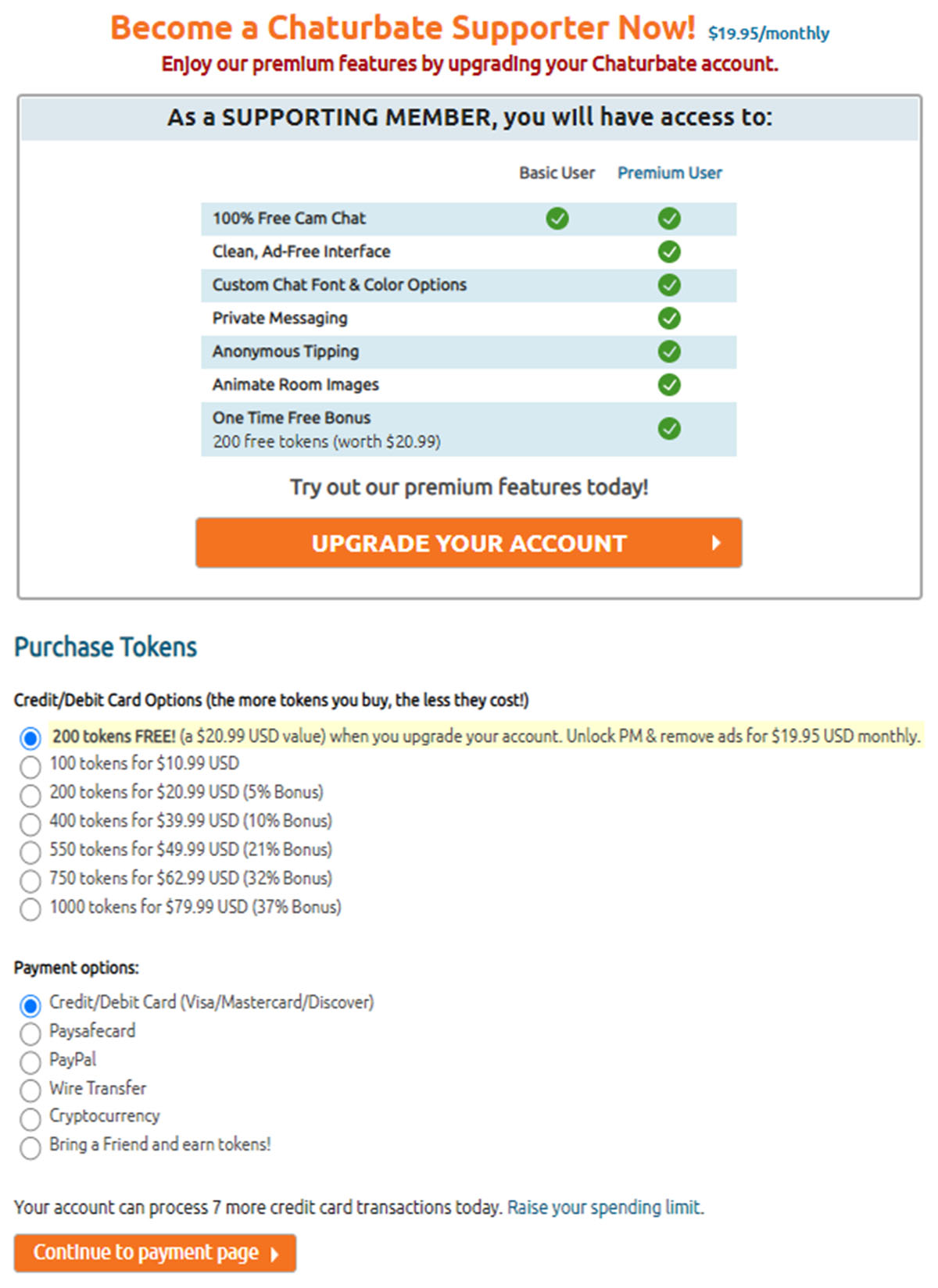 Cost of tokens on chaturbate