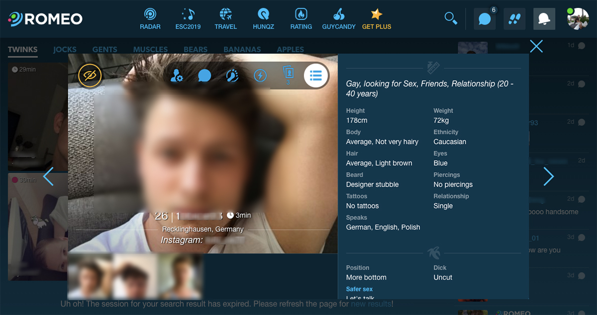 Planetromeo login password