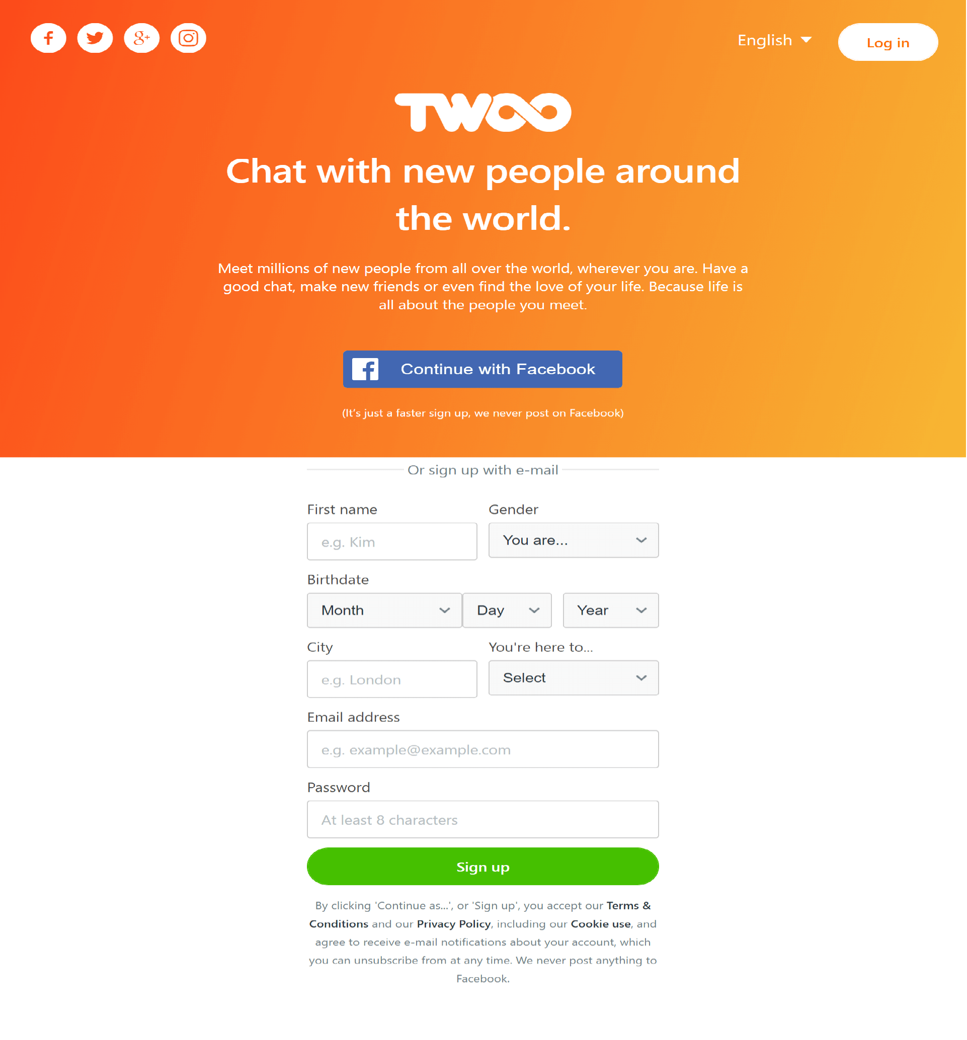 Sign in dating twoo