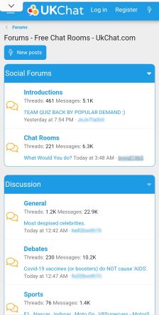 UKChat's mobile version