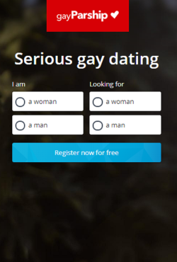 GayParship SignUp Form