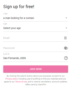 MamFlirt Signup