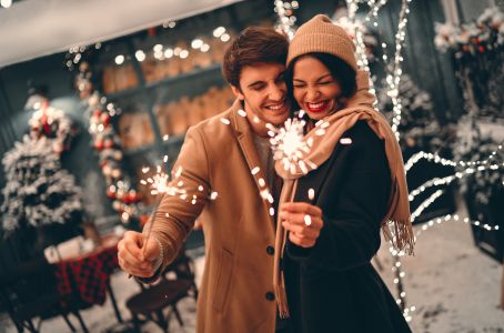 NYE Couple Sparklers at Home