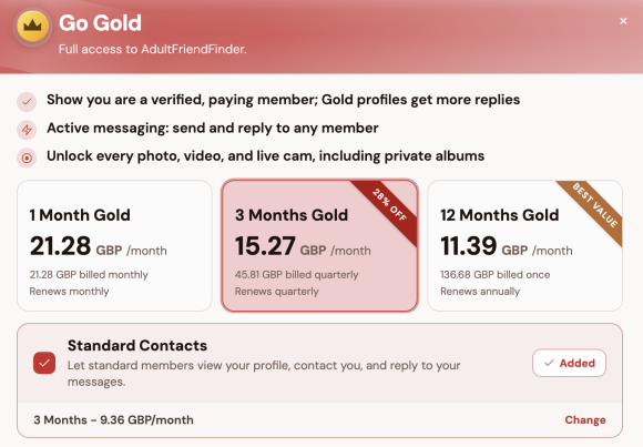 adultfriendfinder cost