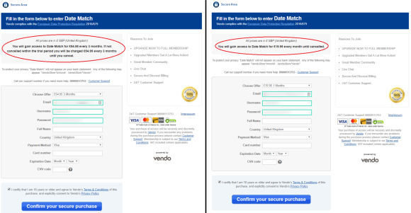 DateMatch Price UK