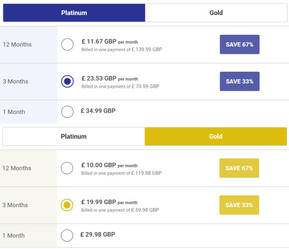 RussianCupid United Kingdom Prices