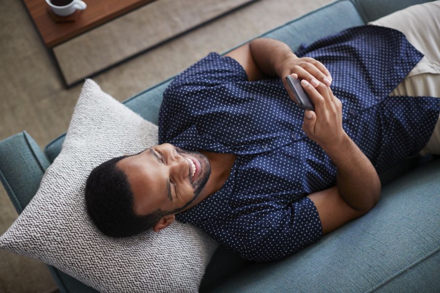 Black Man with Mobile Phone